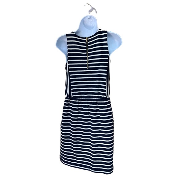 SzSP Loft Blue White Striped Sleeveless Dress - Picture 5 of 8